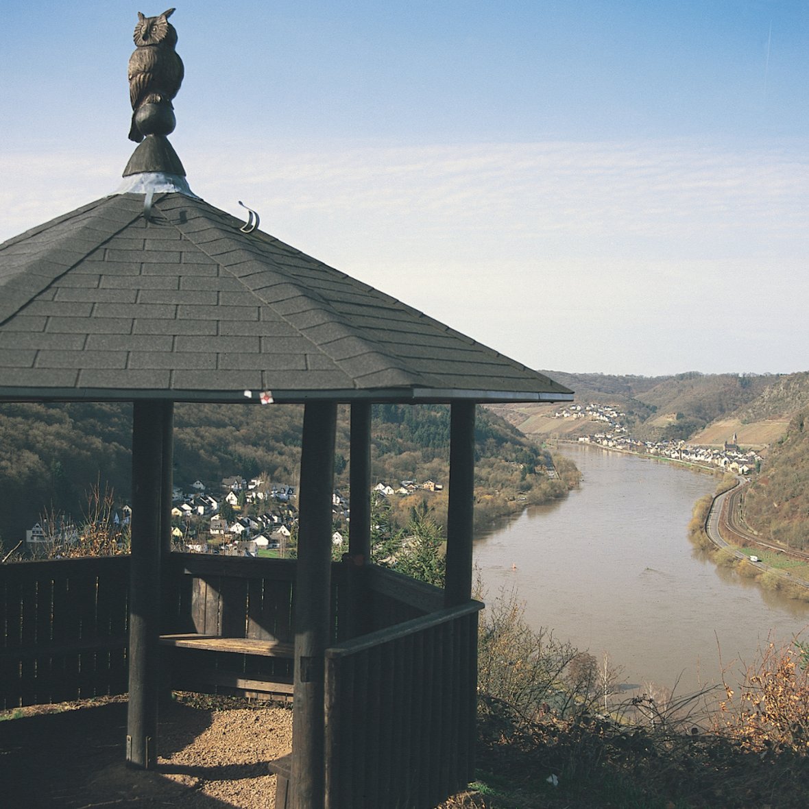 Blick von der Hubertushöhe oberhalb von Brodenbach mit Blick auf das Moseltal / Foto: Bruno L. Klamm, Mannheim