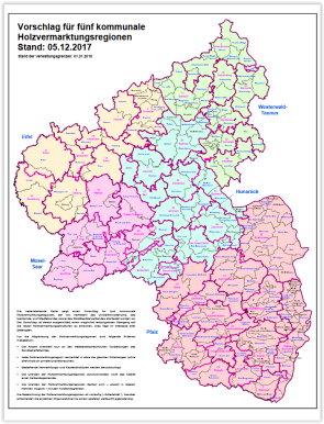 Vorschlag Holzvermarktungsregionen in Rheinland-Pfalz